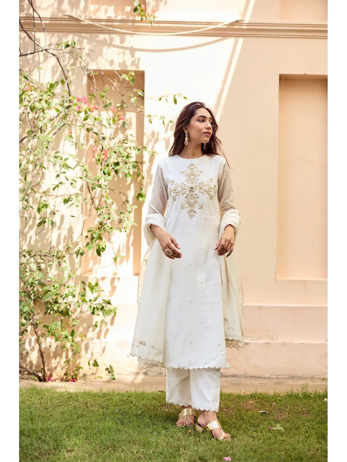 Sejal Chanderi Kurta Set, view 2