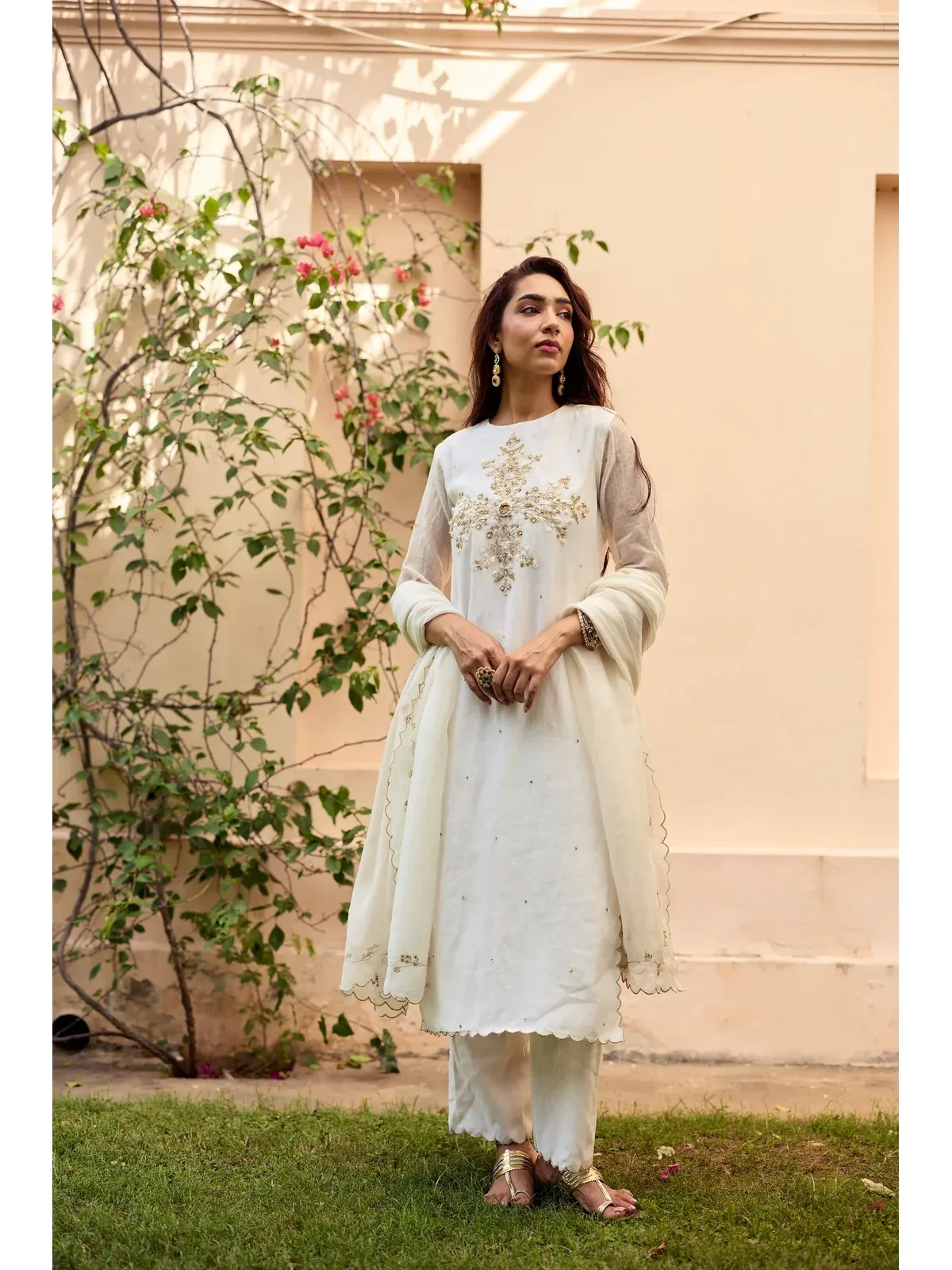 Sejal Chanderi Kurta Set, view 3
