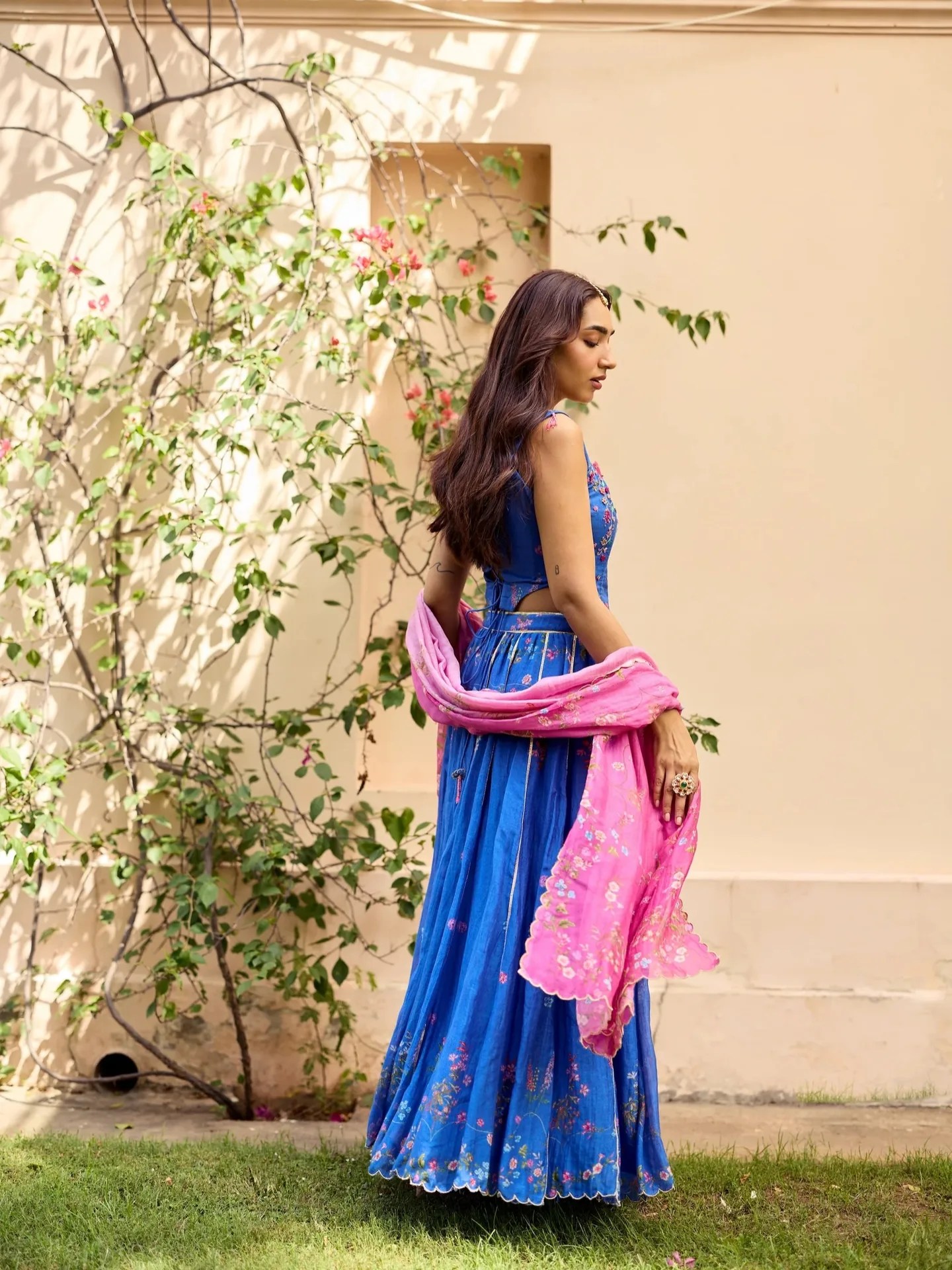 Neesa Chanderi Lehenga Set, view 2