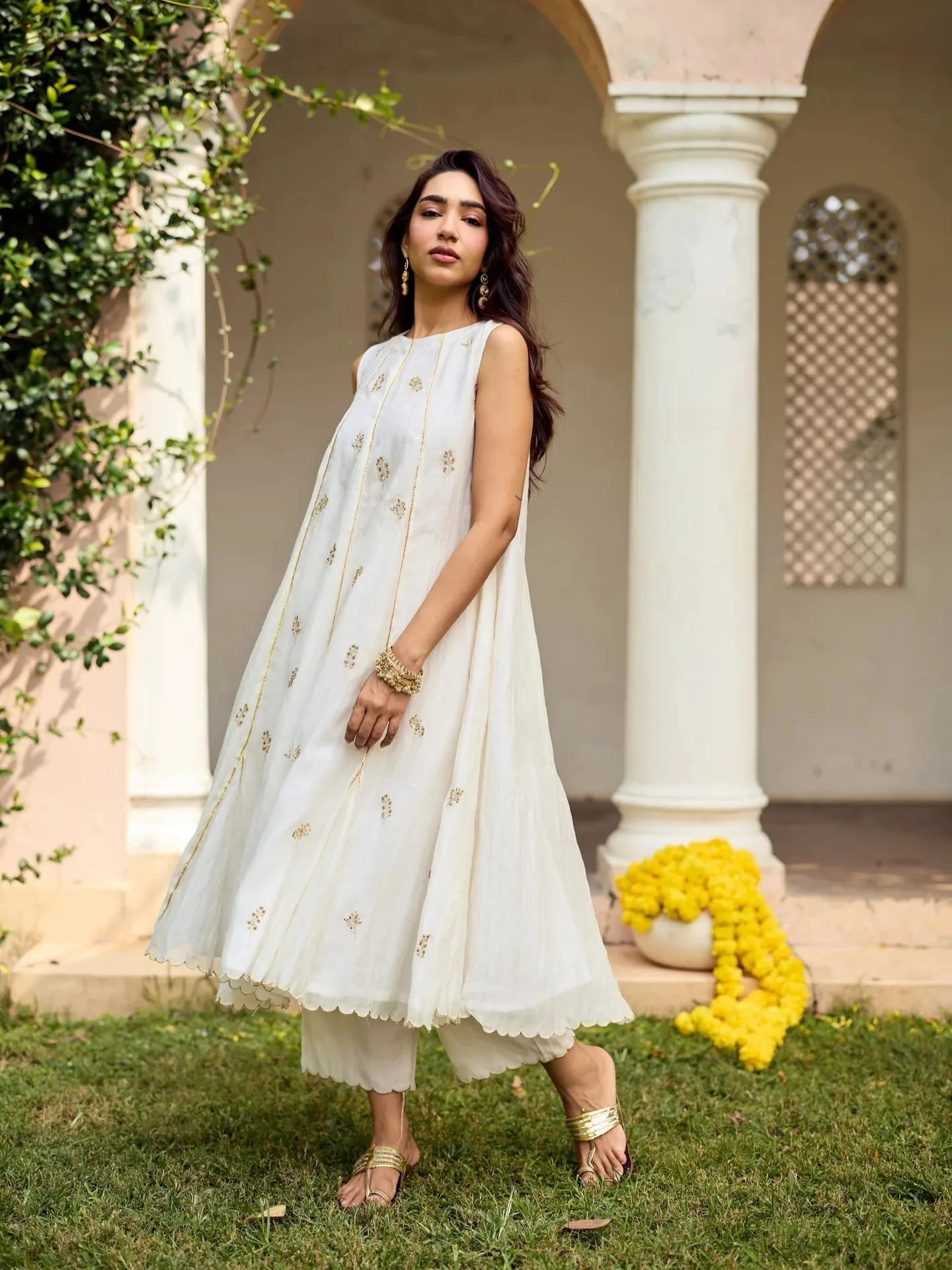 Shamaa Chanderi Kurta Set, view 1
